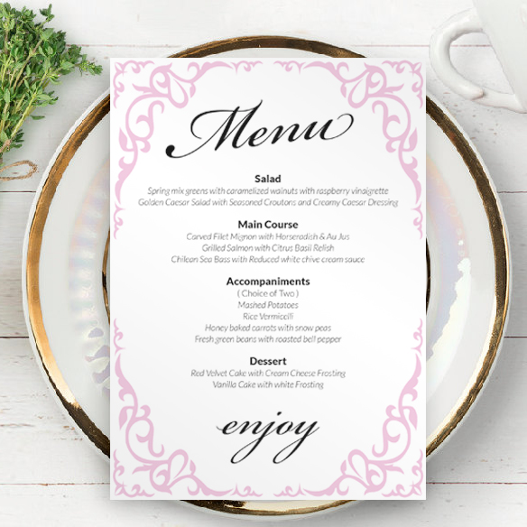 Menu Design